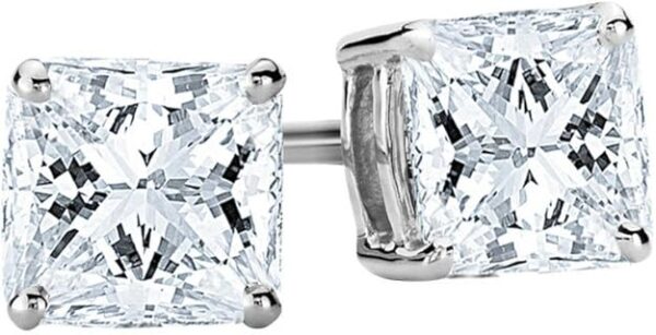 Princess Cut Diamond Earrings