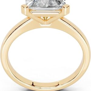 Princess Cut Lab Grown Diamond IGI Certified 4 Prong Solitaire Engagement Ring in 14K Gold, Platinium for Women (1.0-5.0 Ct, F-G Color, VS1-VS2 Clarity)